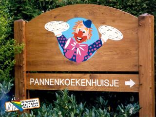Houten reclame bord